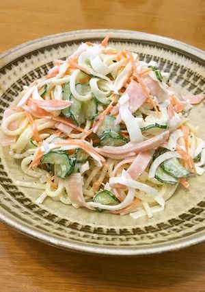 簡単時短とろっなめらか♡スパゲティサラダ-レシピのメイン写真