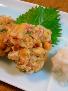 大豆と大葉と桜えびの香りかき揚げ-レシピのメイン写真