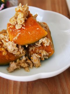 簡単☆カボチャのえのき茸鶏そぼろ煮☆-レシピのメイン写真