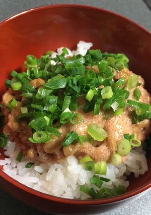絶品納豆ご飯 明太ねぎ-レシピのメイン写真