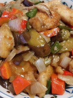 *ぽん酢で簡単!鶏むね肉と茄子の酢豚風*-レシピのメイン写真
