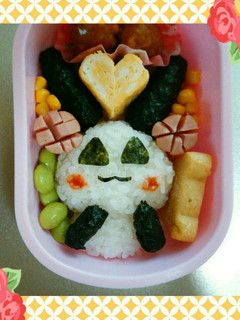 キャラ弁 うさぱんだ♡ 簡単 おにぎり★-レシピのメイン写真