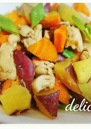 鶏肉とさつまいもの煮物-レシピのメイン写真