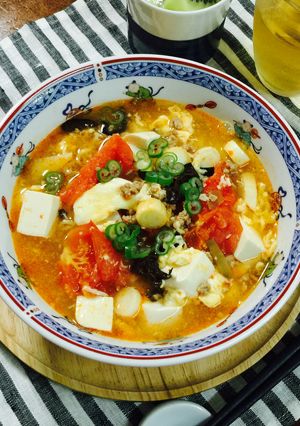 トマトの入った サンラータン麺-レシピのメイン写真