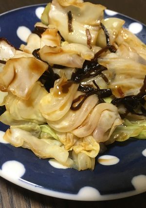 レンジで簡単☆キャベツと塩昆布の一品-レシピのメイン写真