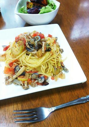 しじみのトマトパスタ-レシピのメイン写真