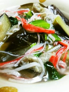 とろりあんかけ茄子と油揚げ小松菜の煮浸し-レシピのメイン写真