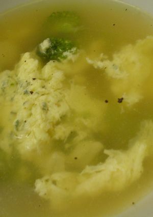 朝食に最適！洋風・ふわっふわ卵スープ-レシピのメイン写真