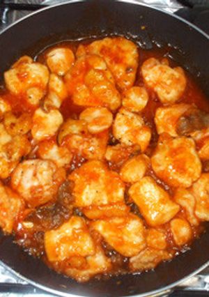 鶏むね肉とエリンギでエビチリ♪簡単手作り-レシピのメイン写真