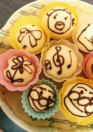 お絵かき蒸しパン～粉からデコ蒸しパン-レシピのメイン写真