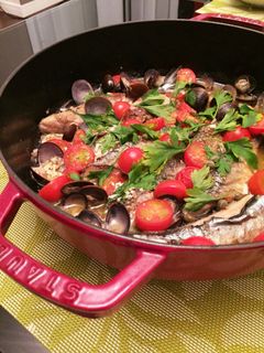 秋の旬!秋刀魚のアクアパッツァ-レシピのメイン写真
