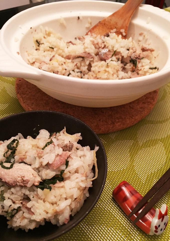 炙り秋刀魚と生姜の炊き込みご飯-レシピのメイン写真