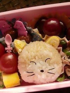 簡単★ネコのデコおにぎり弁当-レシピのメイン写真
