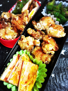 体育祭予備日弁当(o^^o)次男編+母弁-レシピのメイン写真