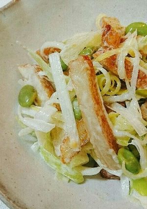 ☆てんぷら・ネギ・枝豆辛しマヨネーズ合え-レシピのメイン写真
