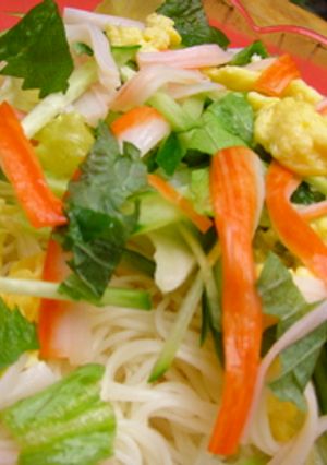 夏らしさいっぱい♪サラダそうめん-レシピのメイン写真
