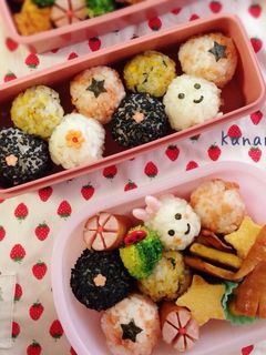 コロコロおにぎり弁当幼稚園 星型卵焼き-レシピのメイン写真