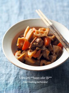 お弁当や常備菜に★レンコンと鶏肉の煮物-レシピのメイン写真