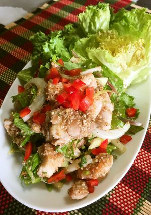 鶏肉と香味野菜のラープ（タイの和え物）-レシピのメイン写真