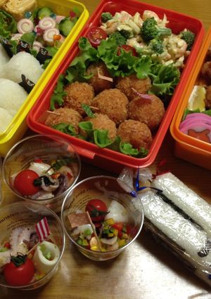 2014年　保育園「肉」運動会弁当-レシピのメイン写真