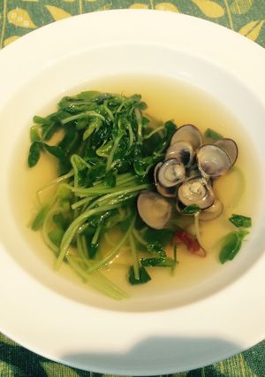 しじみと豆苗のにんにくスープ-レシピのメイン写真