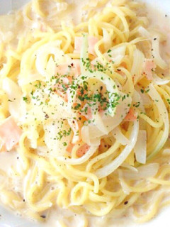 卵も牛乳なしヘルシー豆乳カルボナーラ-レシピのメイン写真