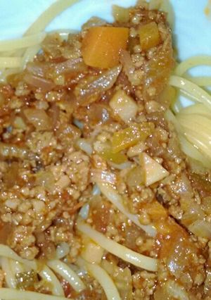 ミートソースパスタ-レシピのメイン写真