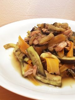 なすにんじんツナの炒め物-レシピのメイン写真