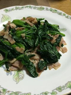ほうれん草とベーコンのバターいため-レシピのメイン写真