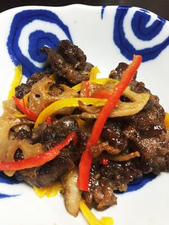 牛肉と蓮根の揚げ焼きオイスター炒め-レシピのメイン写真