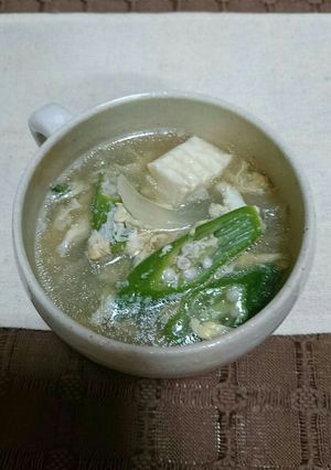 簡単！おくらと豆腐の中華スープ-レシピのメイン写真