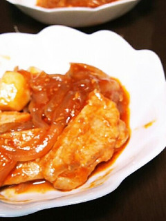 疲れた日の 楽楽 豚肉ケチャップソース-レシピのメイン写真