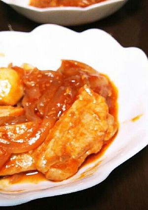 疲れた日の 楽楽 豚肉ケチャップソース-レシピのメイン写真