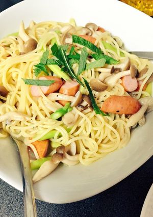 具沢山！大葉ガーリックパスタ-レシピのメイン写真