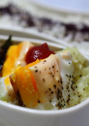お弁当にポテトハムエッグ-レシピのメイン写真