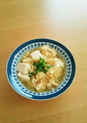 幼児食に☆めんつゆで簡単に豆腐の卵とじ-レシピのメイン写真