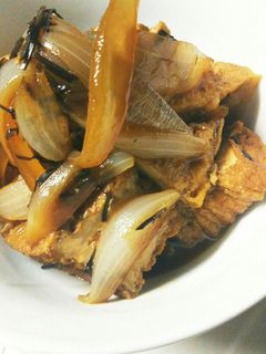厚揚げと玉ねぎの煮物-レシピのメイン写真