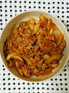 中華風ピリ辛豚バラ炒め(丼)-レシピのメイン写真