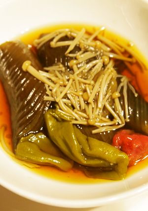 秋茄子とえのきとピーマンの梅煮びたし-レシピのメイン写真