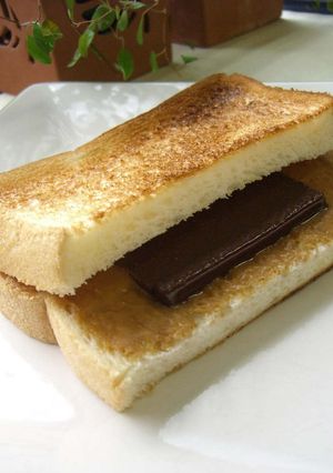 ピーナッツバター＆チョコのトーストサンド-レシピのメイン写真