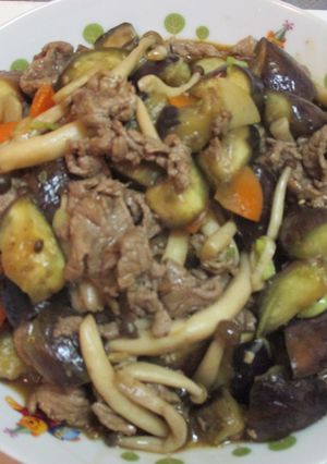 簡単！「茄子と牛肉の焼肉のタレ炒め」-レシピのメイン写真
