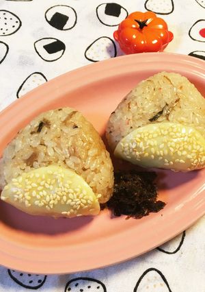 秋のよろこんぶ松茸香る炊き込み栗おにぎり-レシピのメイン写真