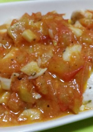 ササミ焼くだけ！トマトソースがけ-レシピのメイン写真
