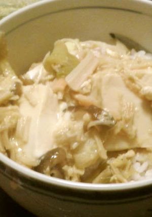 お豆腐ときのこのふんわり丼-レシピのメイン写真