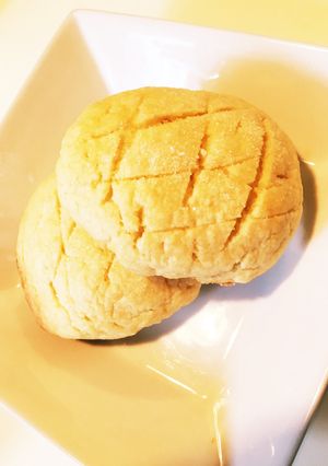 かんたん材料でメロンパン（卵乳不使用）！-レシピのメイン写真