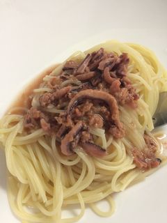 簡単!イカの塩辛パスタ-レシピのメイン写真
