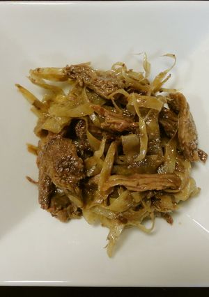 超手抜き☆牛肉＆ごぼうのグダグダ炒め煮-レシピのメイン写真