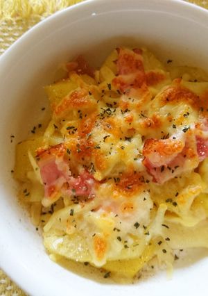 じゃがいもベーコンのチーズ重ね焼き♪-レシピのメイン写真
