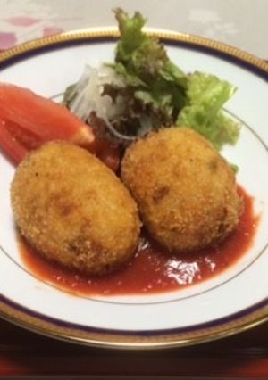 キャベツとベーコン入りポテトコロッケ-レシピのメイン写真