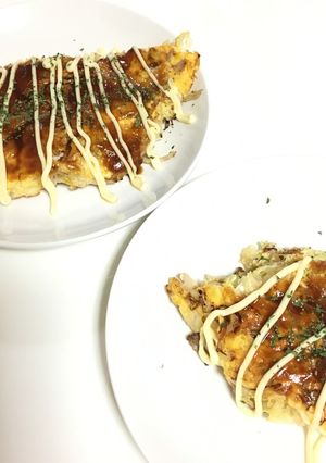簡単 親子ランチ☆とん平焼き風-レシピのメイン写真